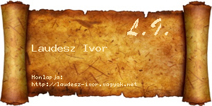 Laudesz Ivor névjegykártya